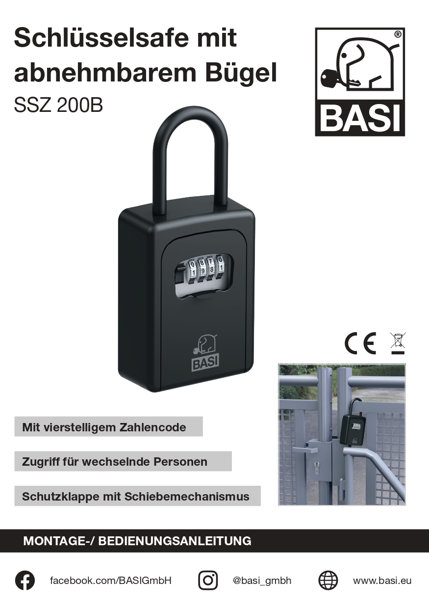 Basi Schlüsselsafe - SSZ 200B - schwarz