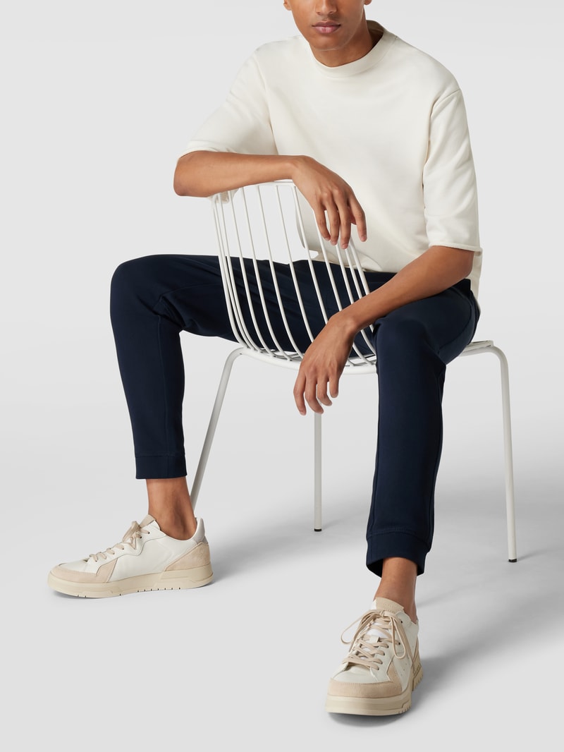Sweatpants mit Label-Patch Modell 'Sestart' in dunkelblau