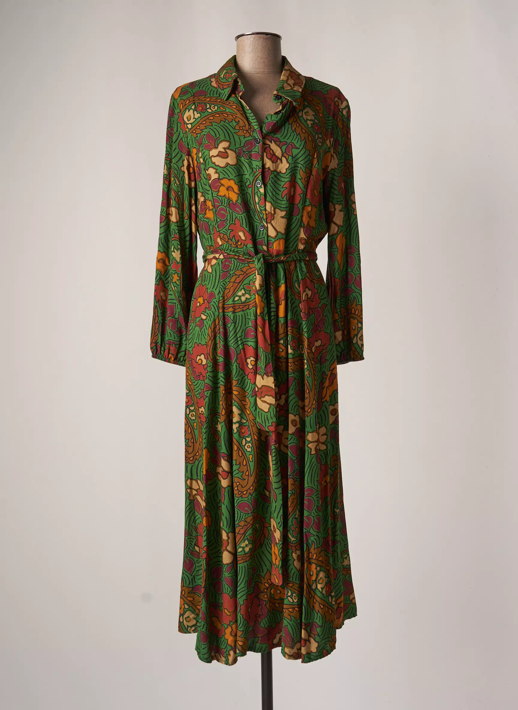O Mer Robes Longues Femme couleur vert