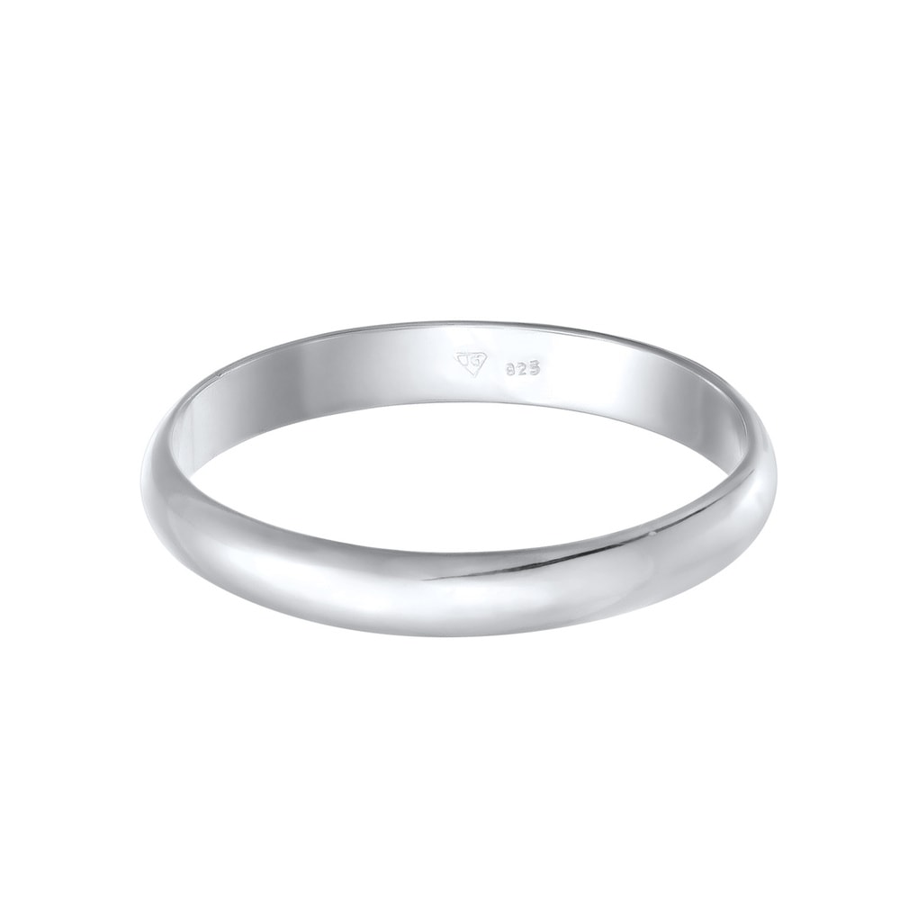 Elli Elli Bague Femmes Bande Couple Simple Large en Argent Sterling 925 Bague