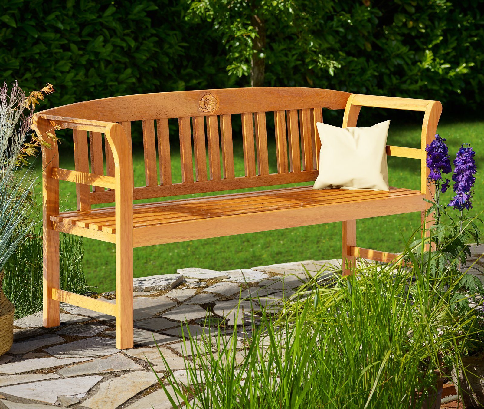 Deuba Gartenbank, Wetterfest Eukalyptus Holz FSC®-zertifiziert 320kg Belastbar 3-Sitzer