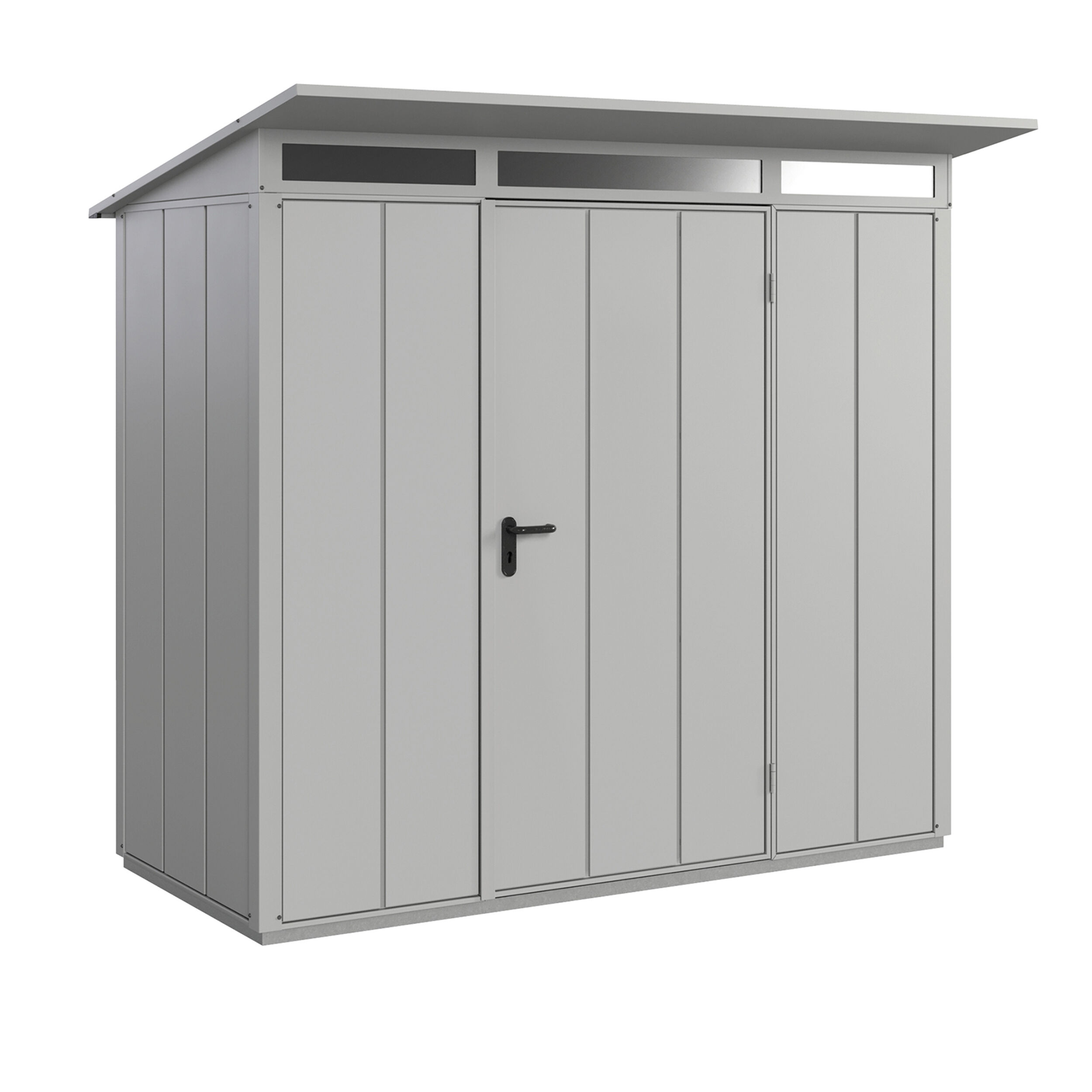 Set Berry Modern-P,Typ1 Gerätehaus - Weißaluminium