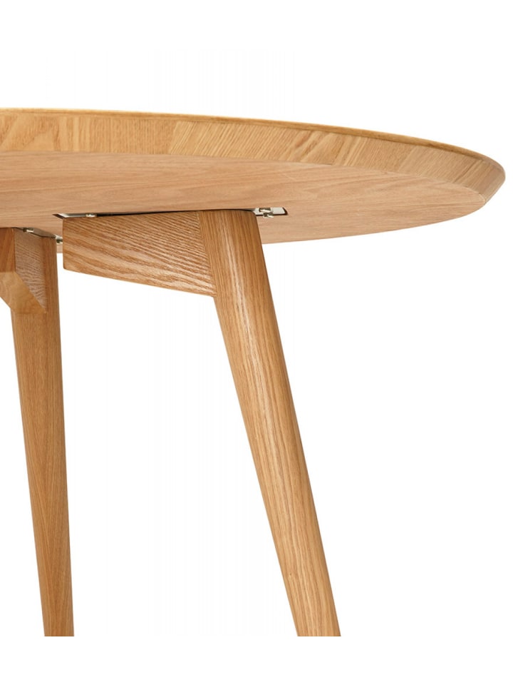 KADIMA DESIGN Runder Esstisch aus massivem Eschenholz | Naturholz Design in Beige günstig kaufen onesize
