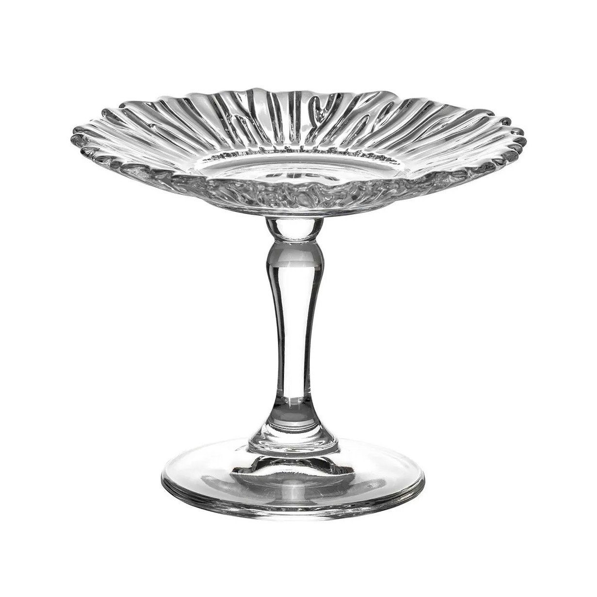 Pasabahce Kuchenplatte Mini Patisserie Platte mit Fuß, Höhe ca. 10,2 cm, Kuchen/Gebäck Platte