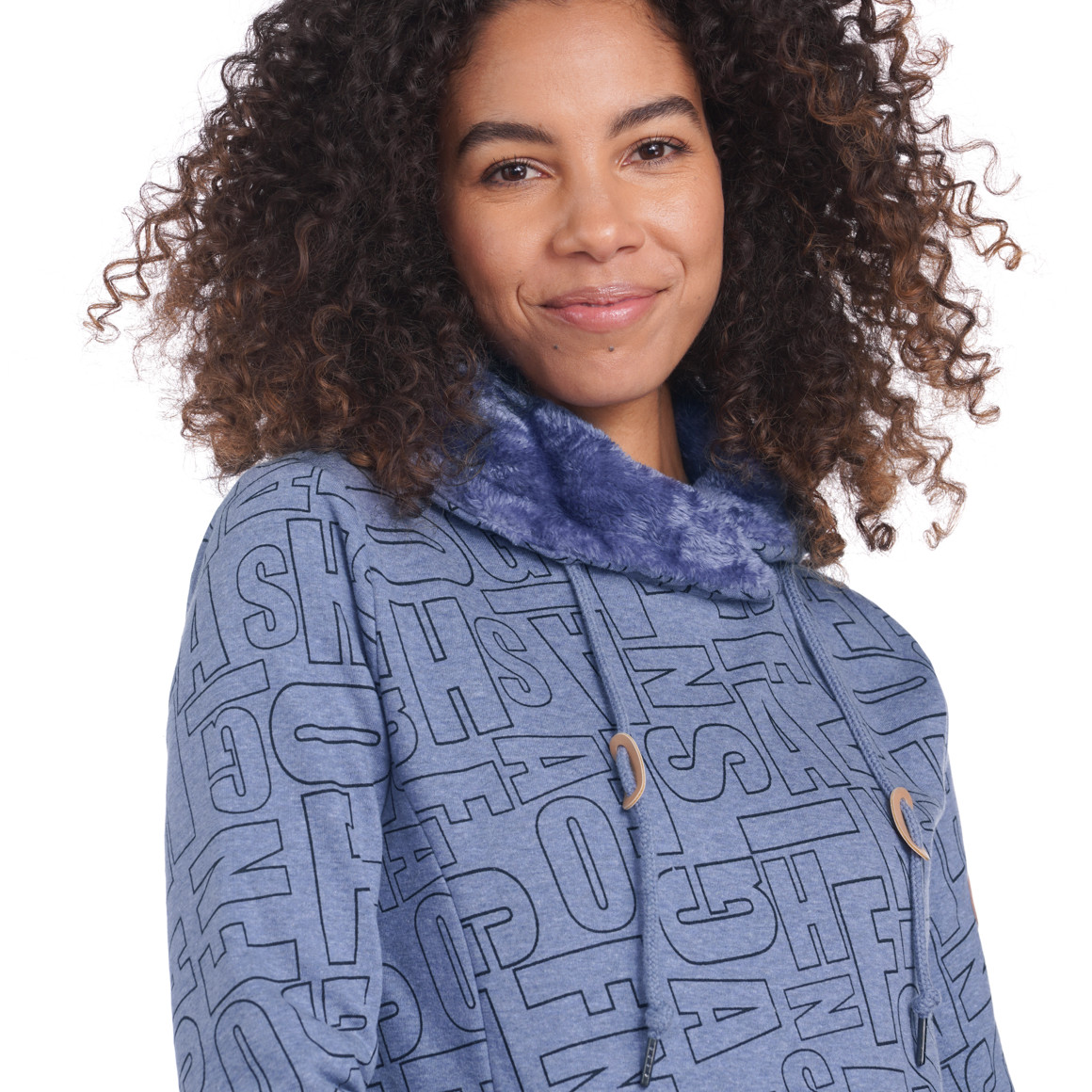 Damen Sweatshirt mit Schalkragen