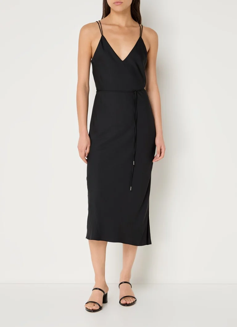 Abito midi Calvin Klein con cintura da annodare