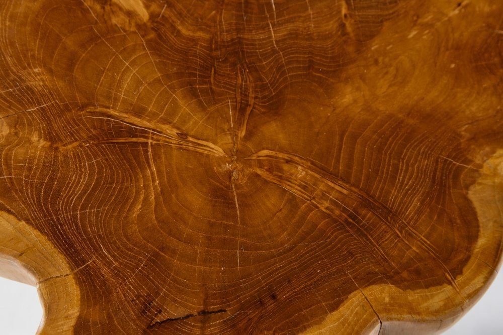 riess-ambiente Beistelltisch ROOT 40cm natur, Massivholz · Handarbeit · Nachttisch · Hocker · Teakholz