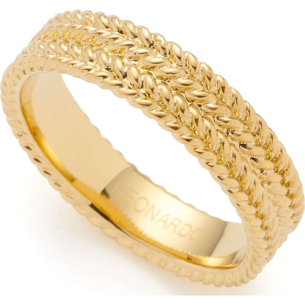 Leonardo Bague pour femme Acier inoxydable or jaune Bague
