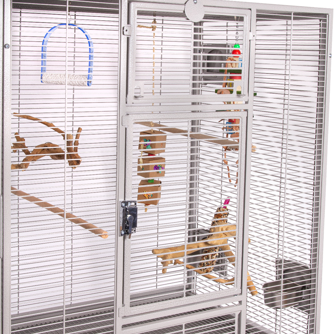 Montana Cages Käfige & Volieren Montana Cages Vogelkäfig New Madeira Double hellgrau