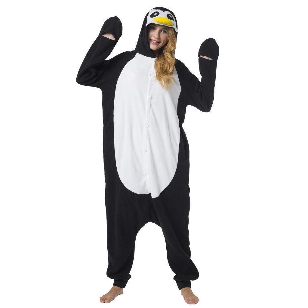 Katara Partyanzug Meerestiere Jumpsuit Onesie Kostüm für Erwachsene S-XL, Fasching, Hai, Frosch, Krokodil, Nilpferd, Pinguin, Polarbär, Schildkröte, Robbe