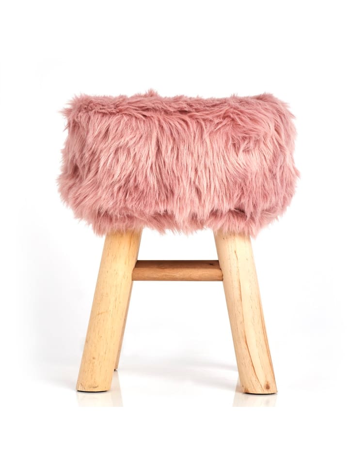 Zeller Present Fellhocker in rosa günstig kaufen onesize