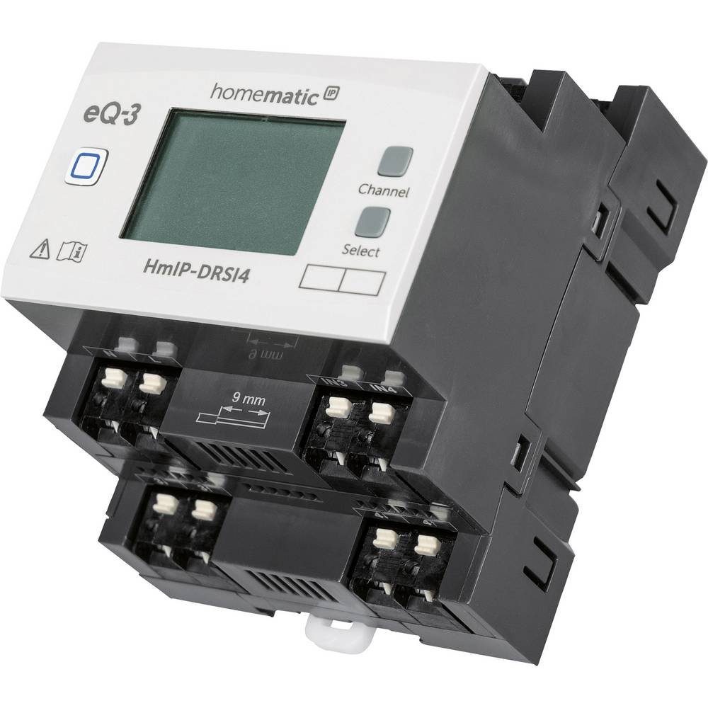 Homematic IP Schaltaktor für Hutschienenmontage – 4-fach Smart-Home-Steuerelement