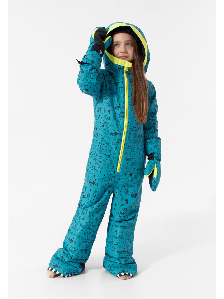 WeeDo Overall COSMO UNIVERSE in petrol neongelb günstig kaufen 92