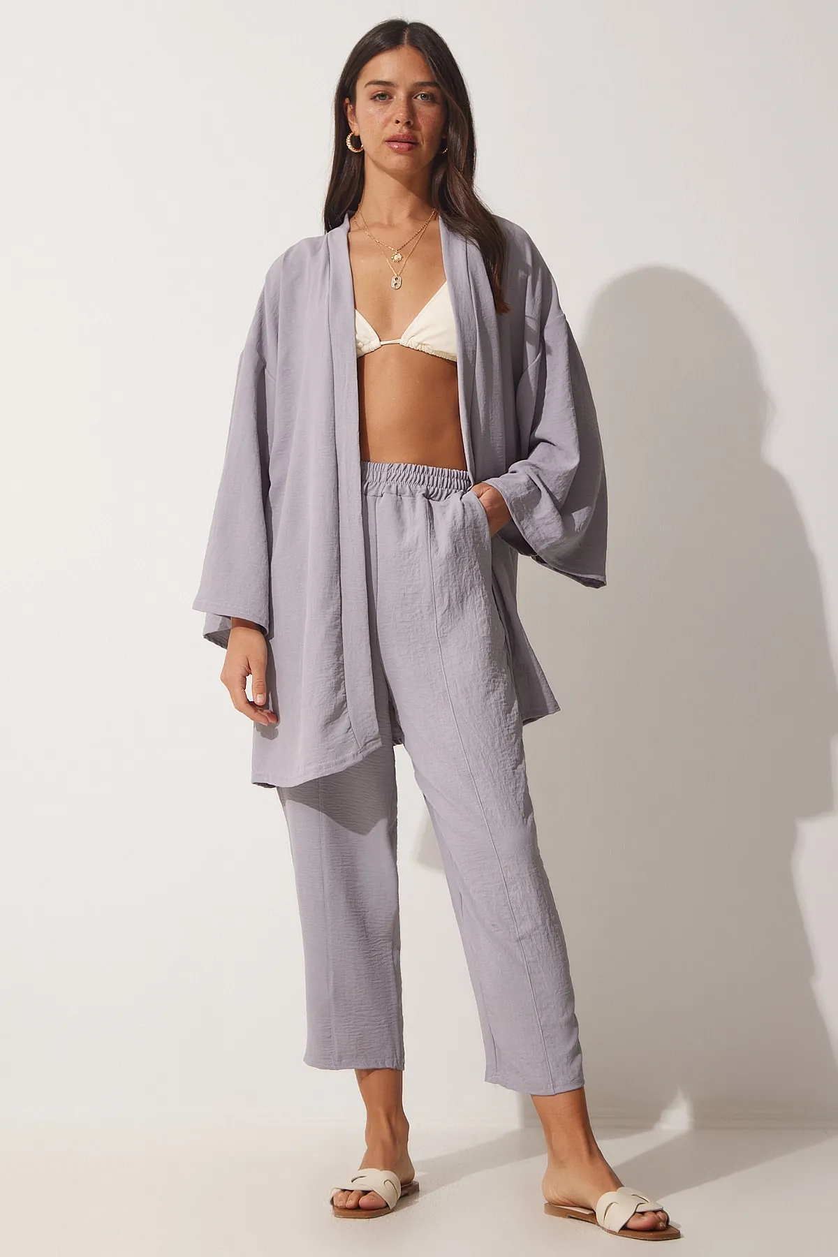 Happiness İstanbul  Zweiteiler - Grau - Oversized