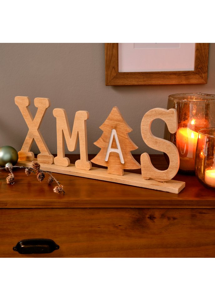 Deko-Objekt Aufsteller mit XMAS Schriftzug