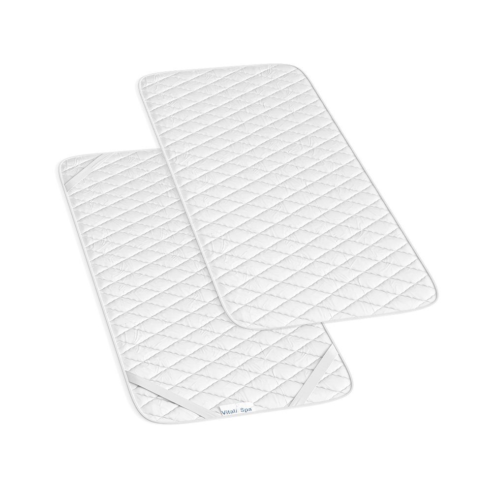 Matratzenschutzbezug Topper Matratzenschoner Auflage 90x200 weiß Mikrofaser VitaliSpa®