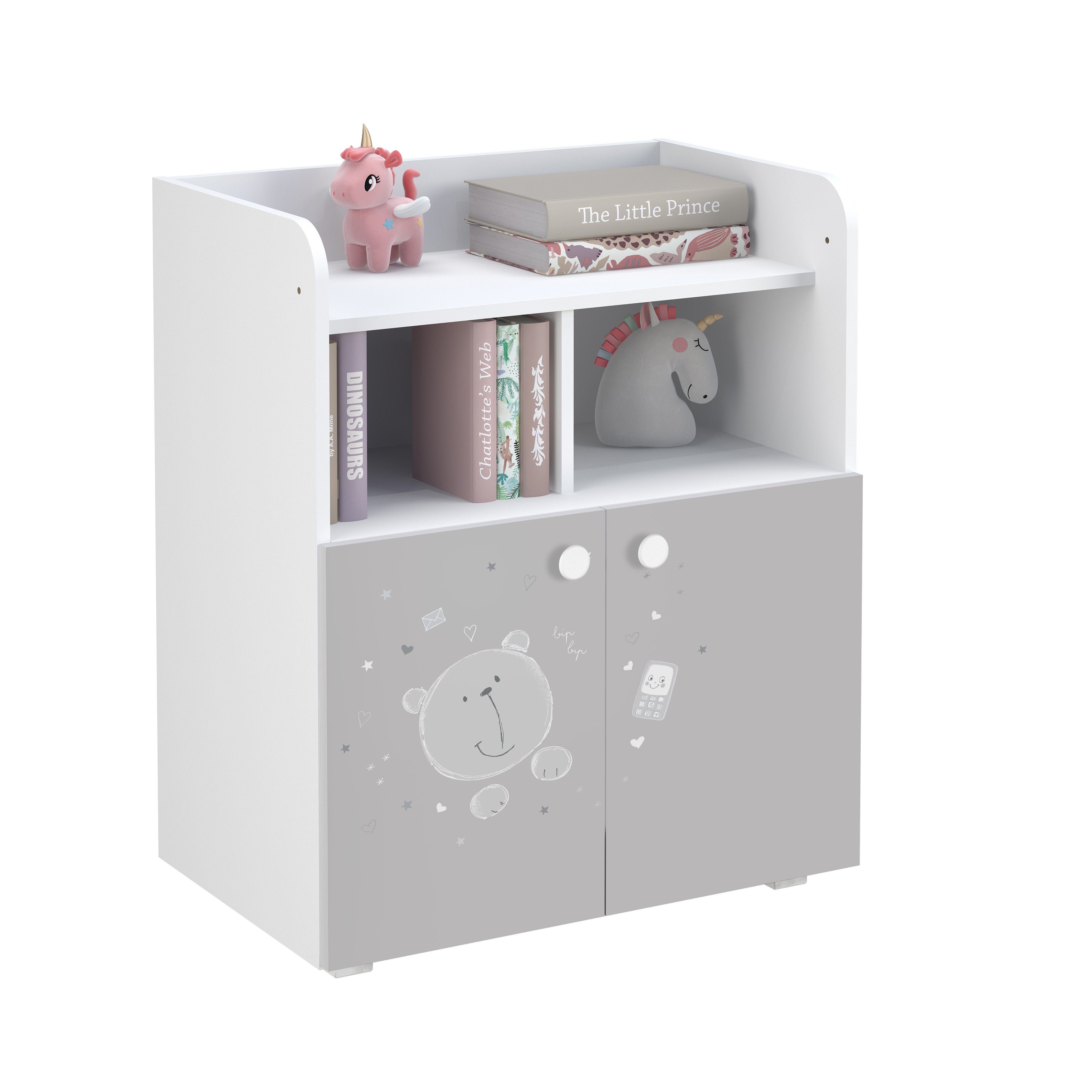Polini Home Wickelkommode Wickelkommode mit ausklappbarer Wickelfläche, klappbare Wickelfläche