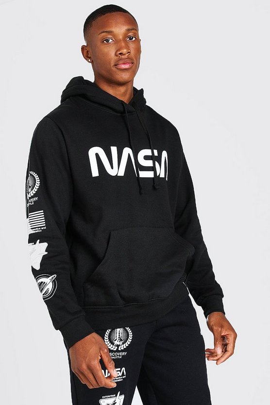 Hoodie mit lizenziertem NASA Ärmel-Print