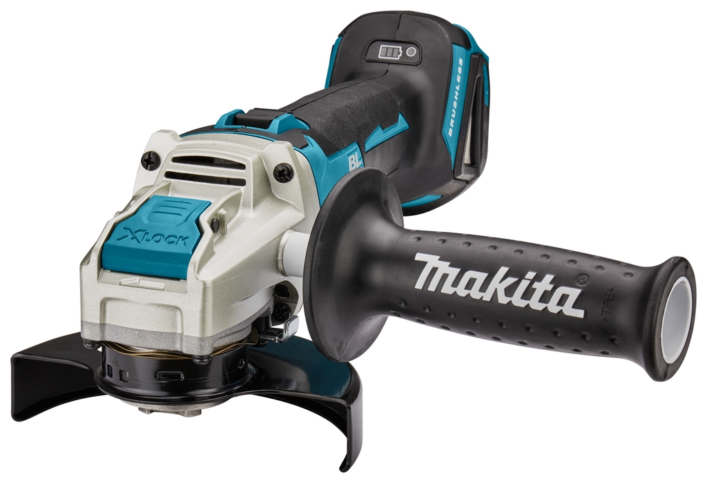 Esmerilhadeira angular Makita DGA521ZX1 X-Lock 125mm com trava de segurança, 18V (baterias e carregador não inclusos, na caixa).