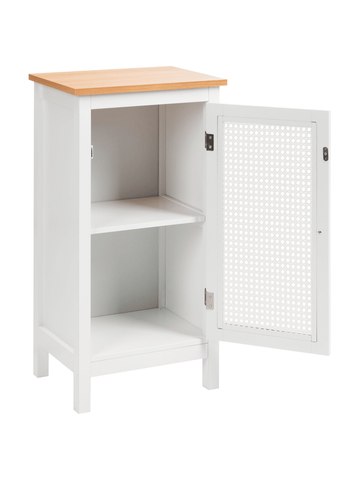 Beliani Badezimmerschrank ALAMOS in Weiß/Heller Holzfarbton günstig kaufen onesize
