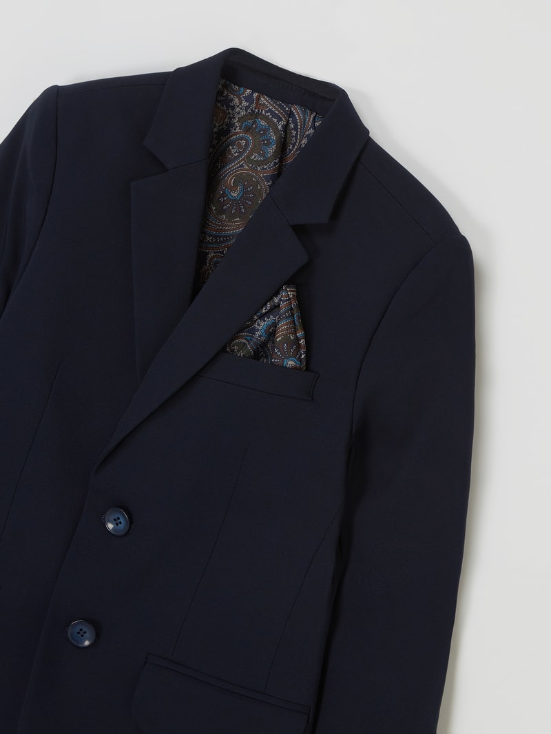 Slim Fit 2-Knopf-Sakko mit Stretch-Anteil Modell 'Stefano' in marineblau