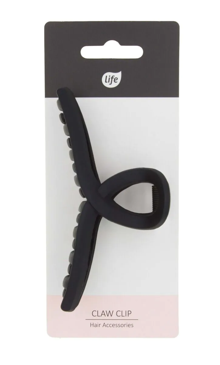 Κλιπ μαλλιών Life Slim Matte Black