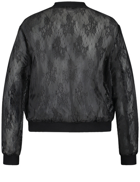 Transparenter Spitzen-Blouson