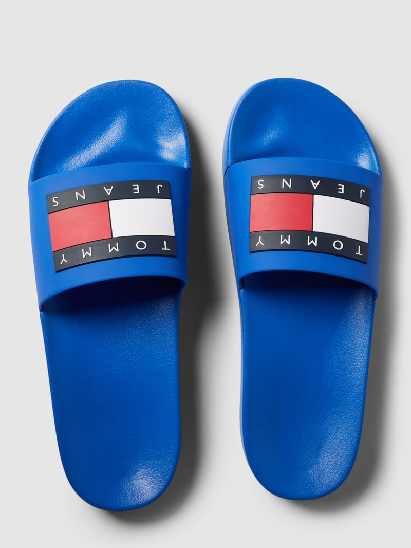 Slides mit Label-Details Modell 'POOL' in royalblau