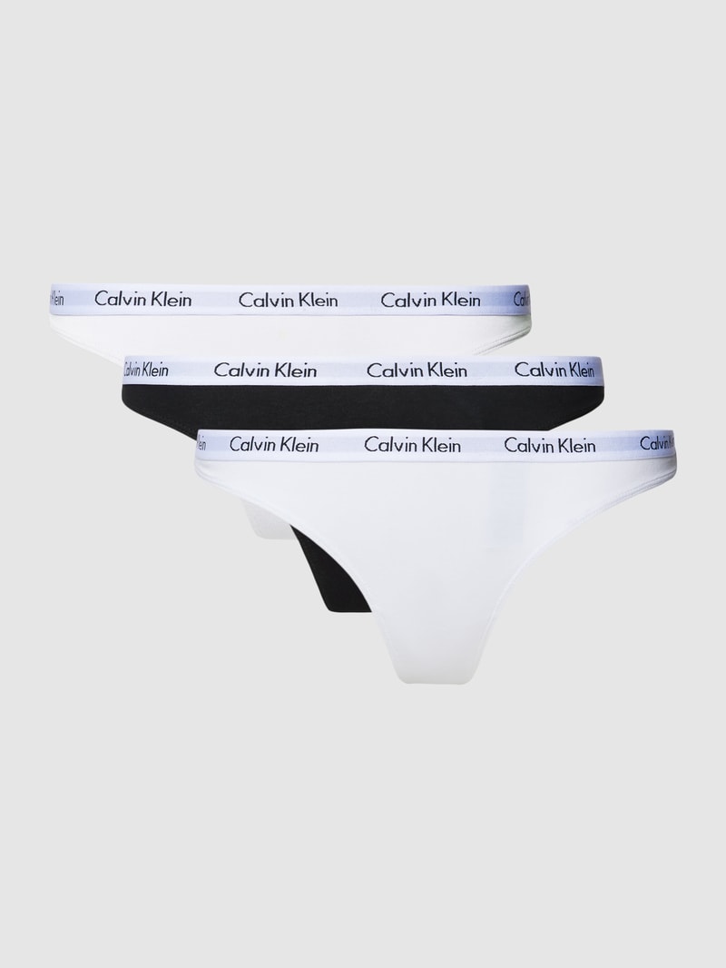 String mit elastischem Logo-Bund Modell 'CAROUSEL' im 3er-Pack in flieder