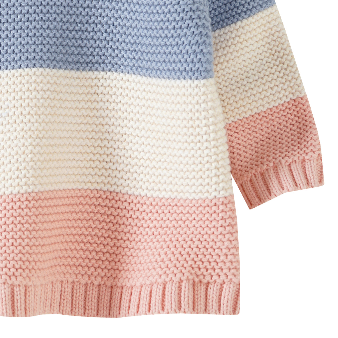 Baby Strickpullover mit Farbteiler