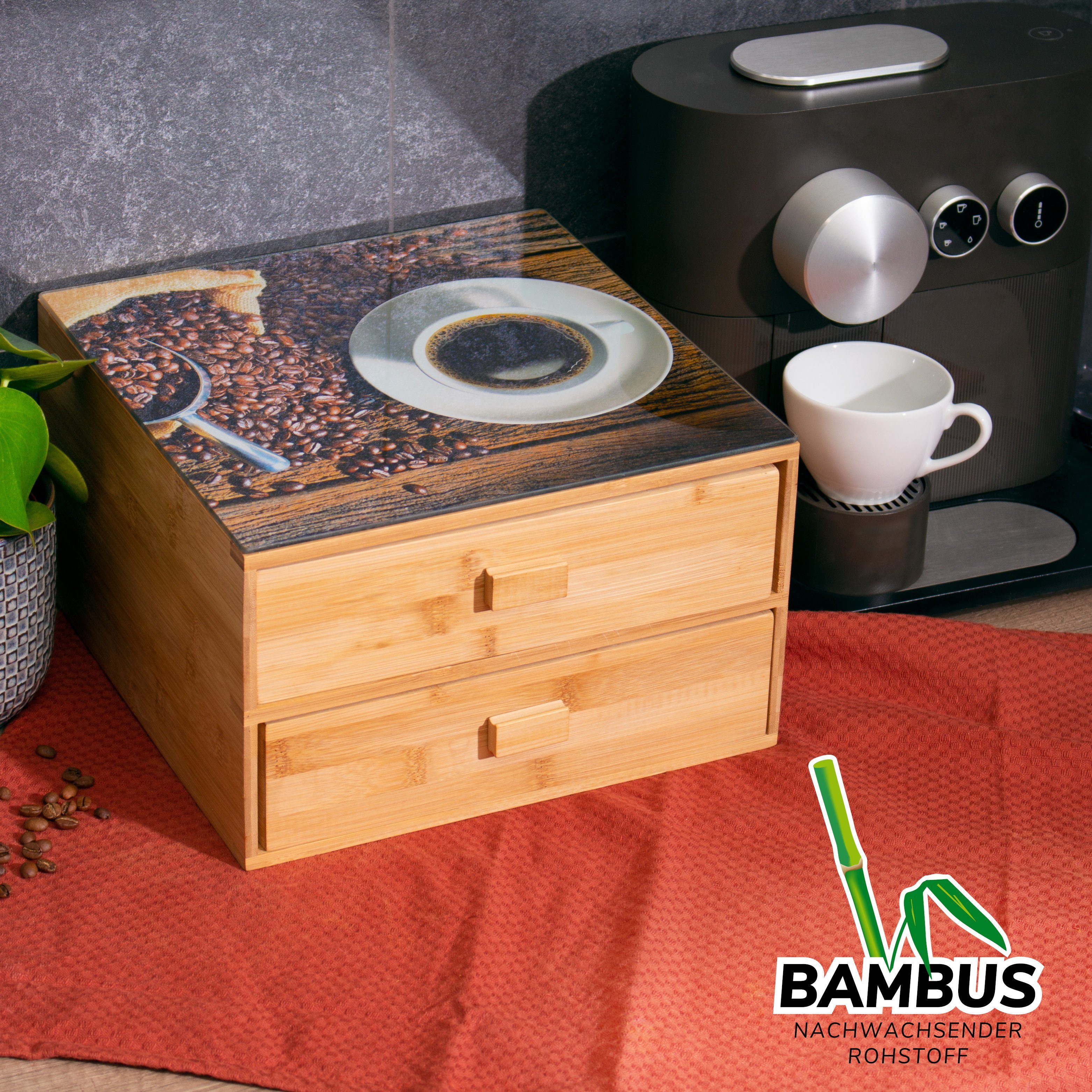 bremermann Kapselspender Kaffeekapselbox Bambus