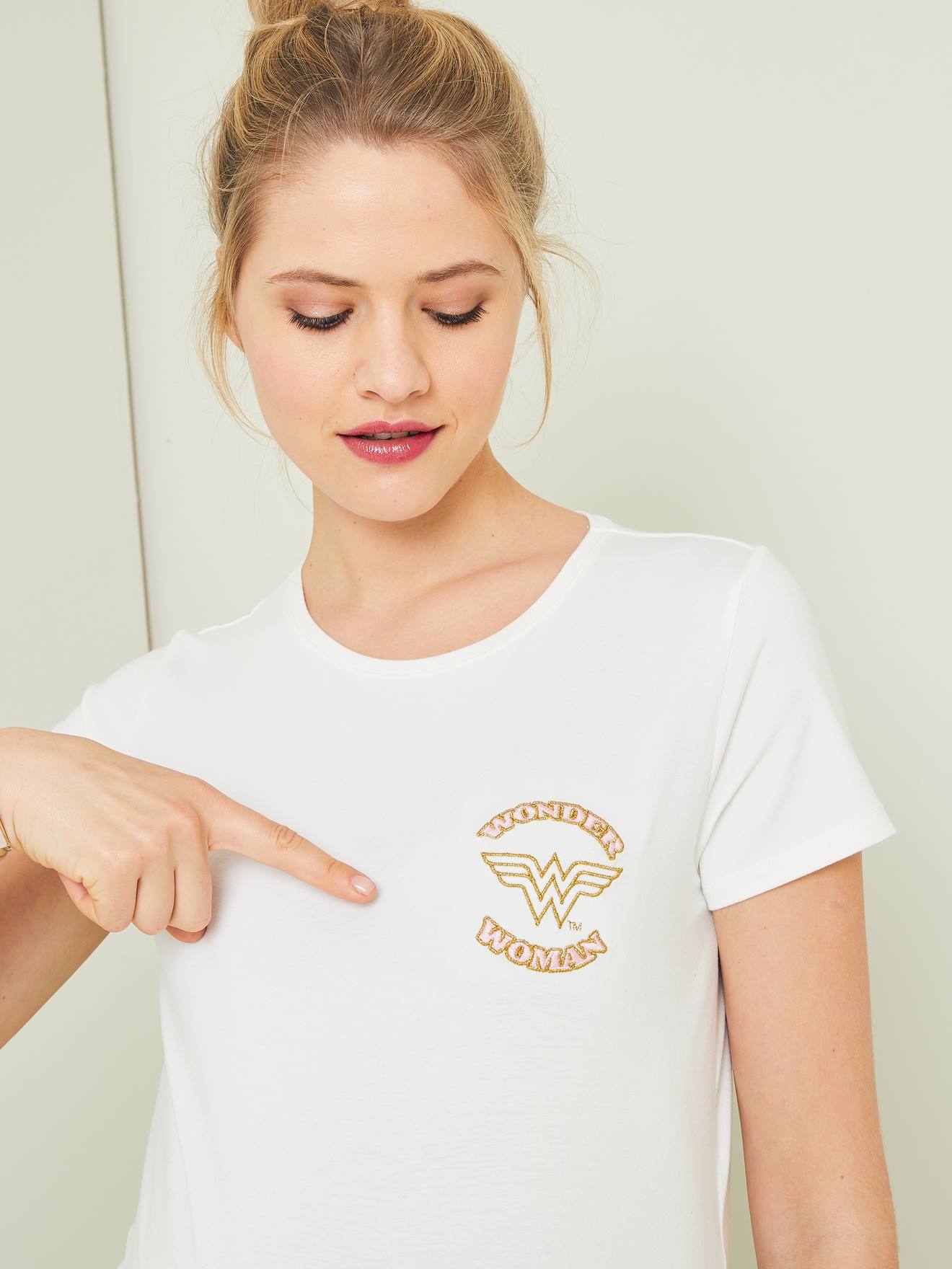 T-shirt de grossesse Wonder Woman® blanc