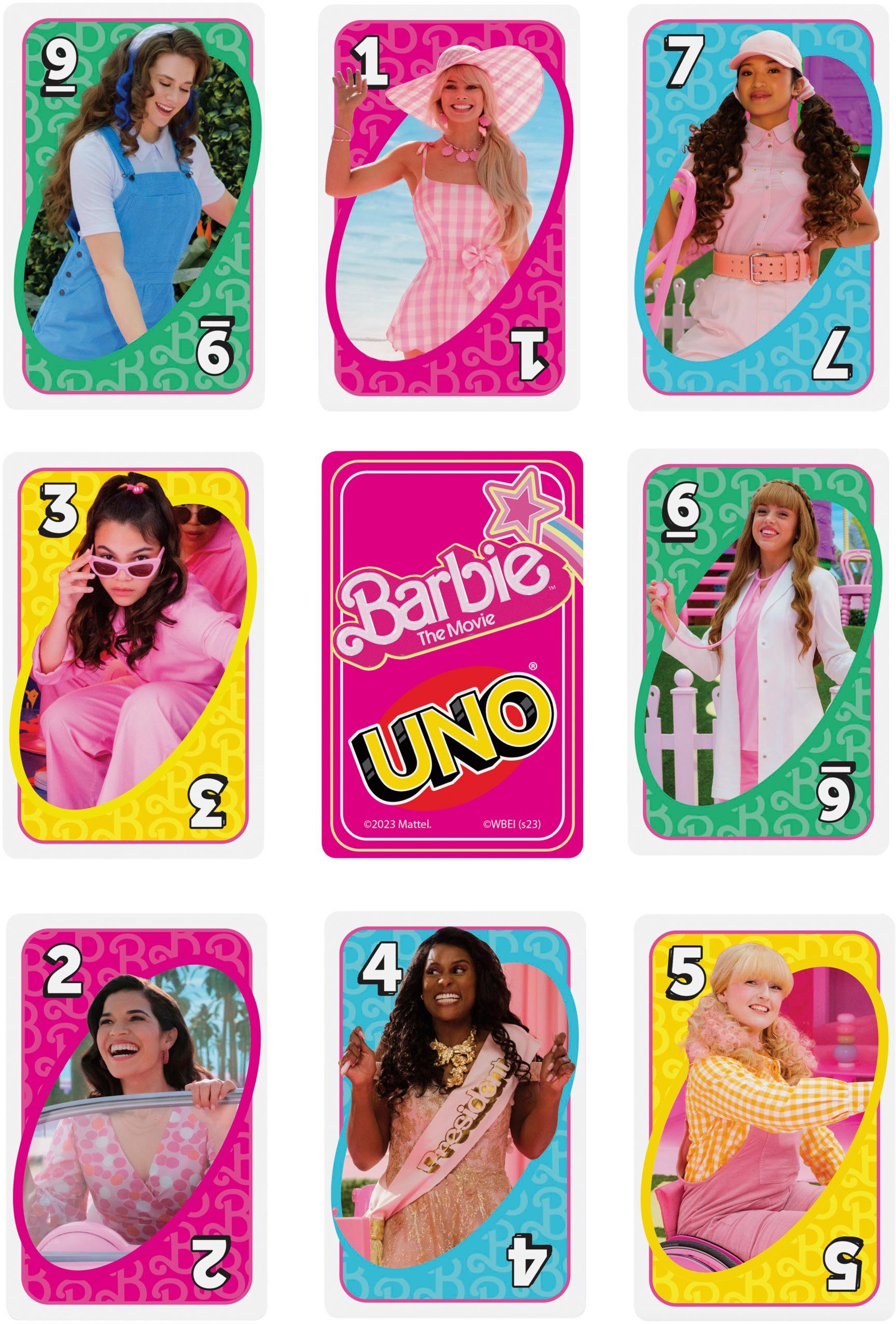 Barbie Spiel, Kartenspiel UNO Barbie The Movie zum Spielfilm