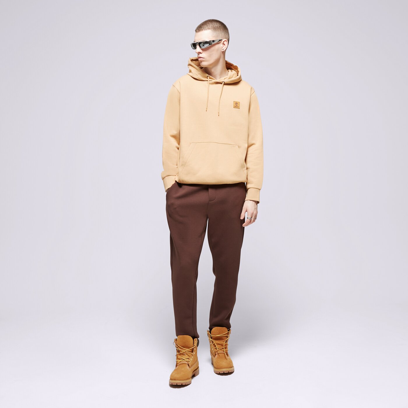 TIMBERLAND HOODIE NEW WOVEN BADGE Braun