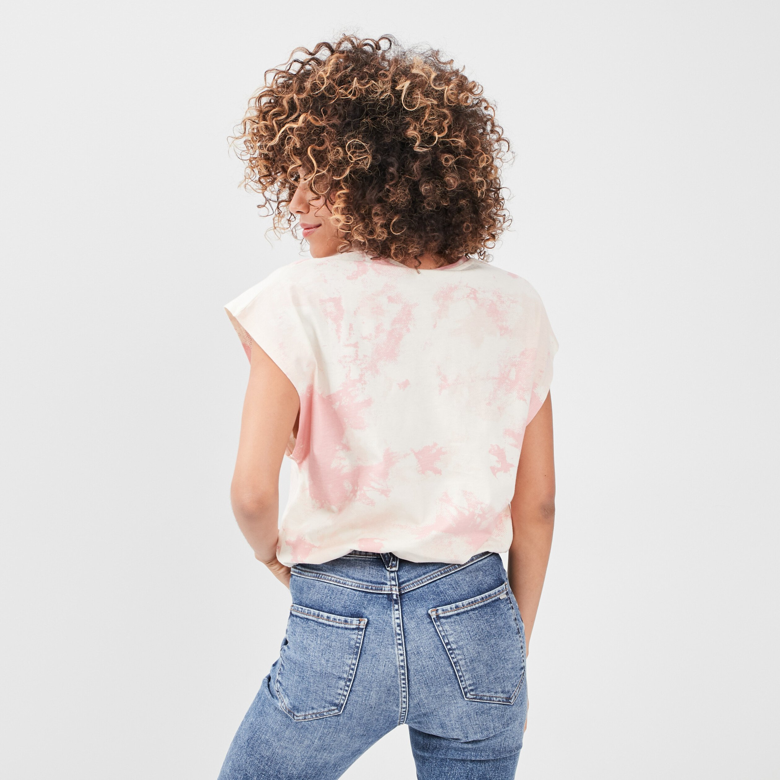T-shirt manches courtes rose femme | La Halle