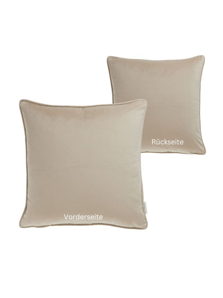 Tom Tailor TT Kissenhülle 2er Set VelvetSignature 45 x 45 cm in Beige günstig kaufen 45 x 45 cm