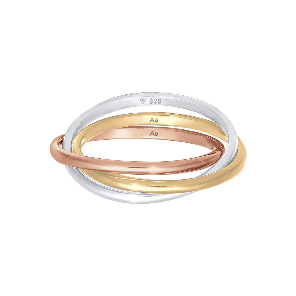 Elli Elli Bague Bague enveloppante pour femmes Trini Look Basic Minimal Trend en argen Bague