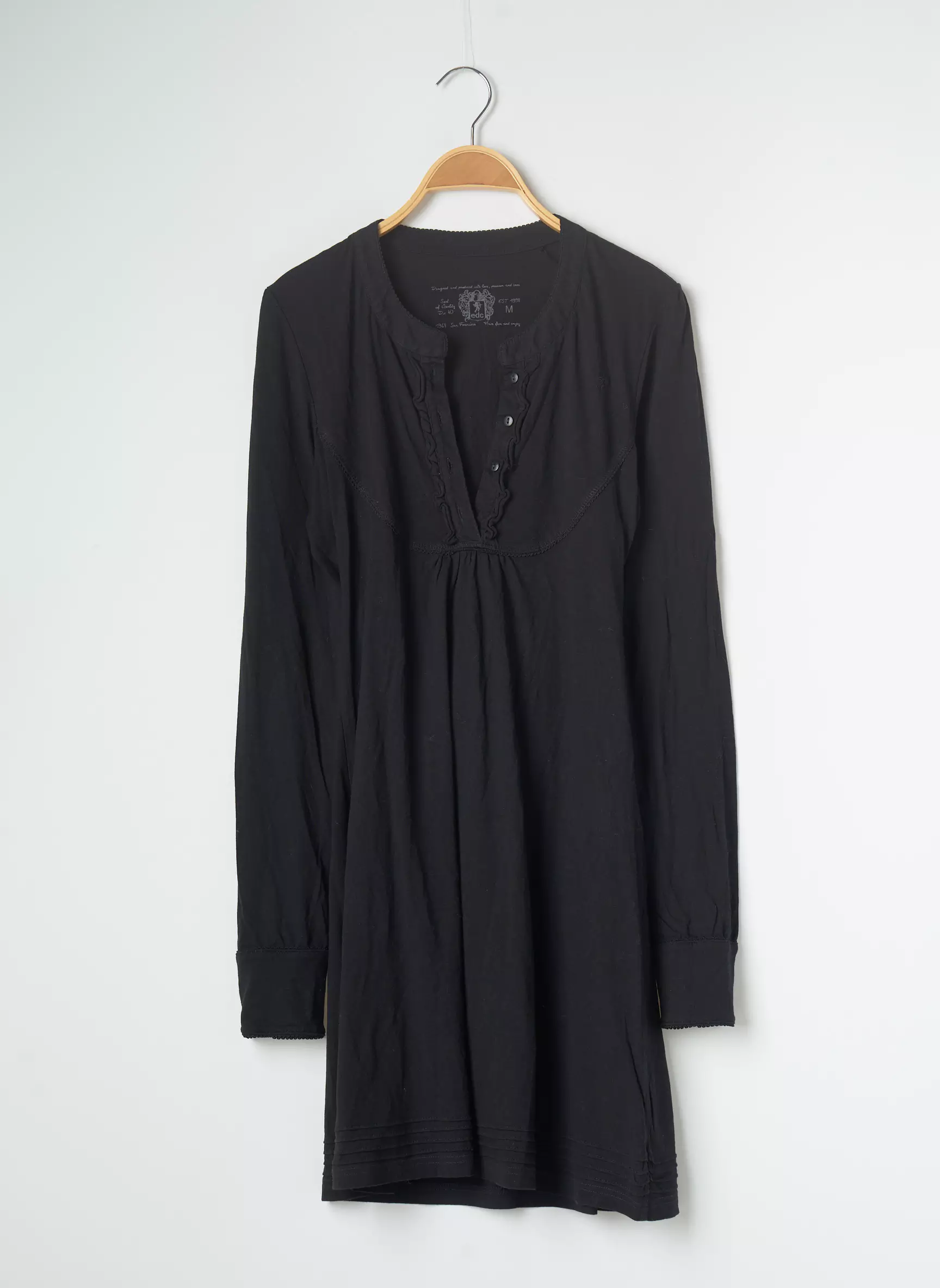 Edc Robes Mi Longues Femme couleur noir