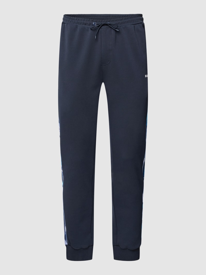 Sweatpants mit Galonstreifen Modell 'Hurley' in dunkelblau