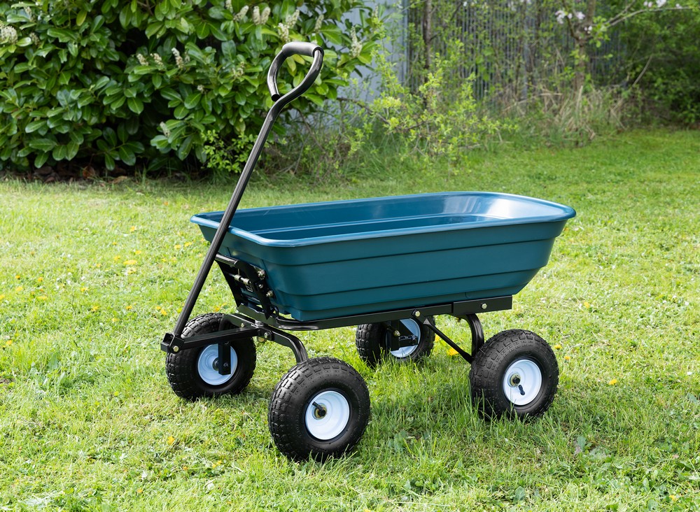 Green Yard GreenYard® Gartenwagen mit Kippfunktion, Volumen 65l,Tragkraft 200kg, Handwagen Bollerwagen