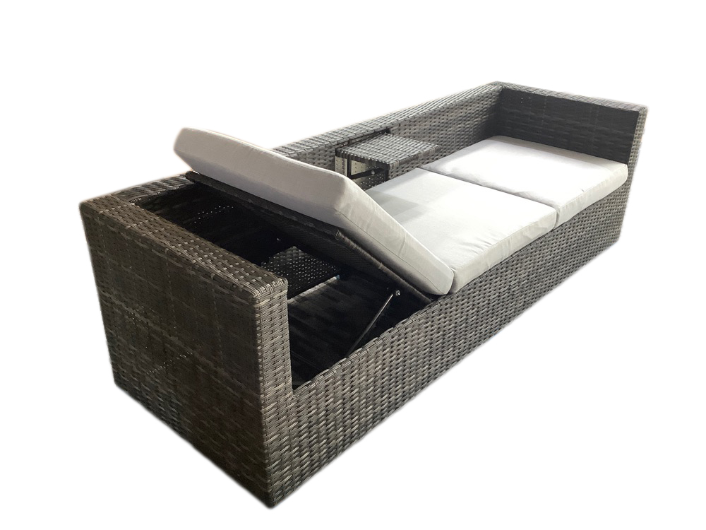 schütte Home & Living Rattan Multifunktionslounge 13-tlg. mit Auflagen hellgrau K/D