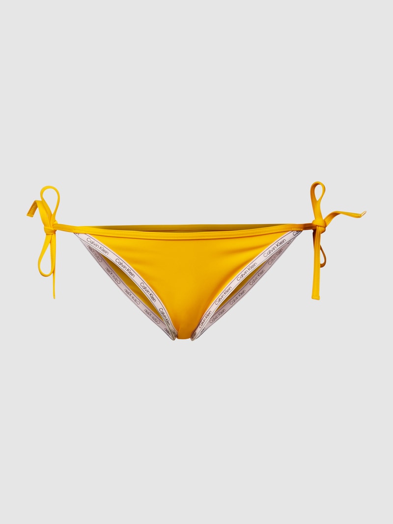 Bikini-Hose mit Brand-Schriftzug in orange