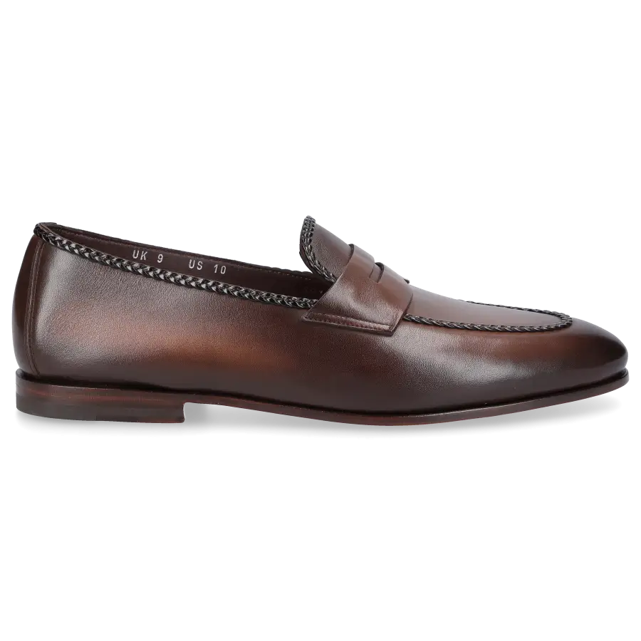 Santoni - Loafer 18399 Kalbsleder - braun