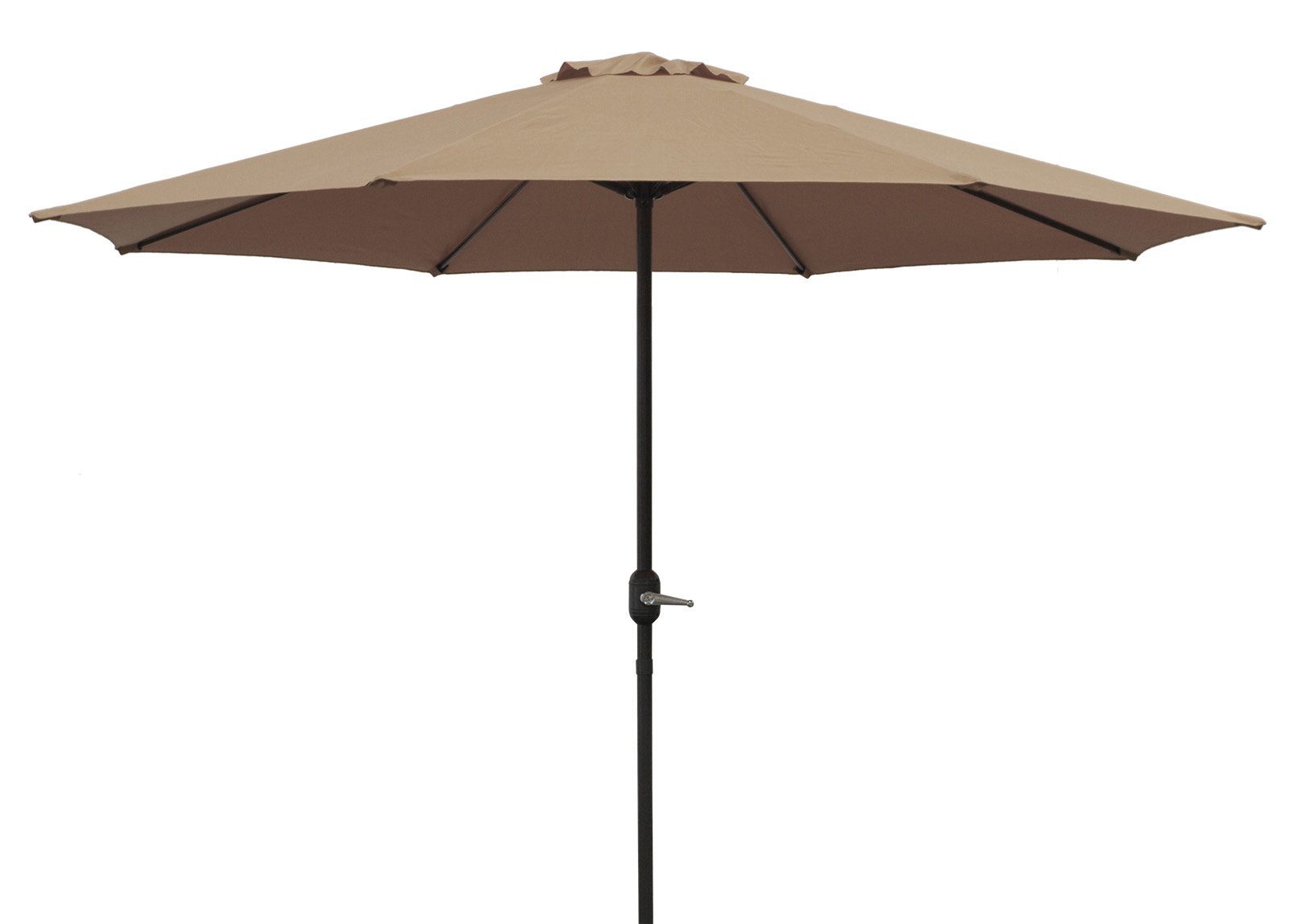 DEGAMO Marktschirm, 300cm Durchmesser, mit Kurbelmechanismus, Gestell Alu