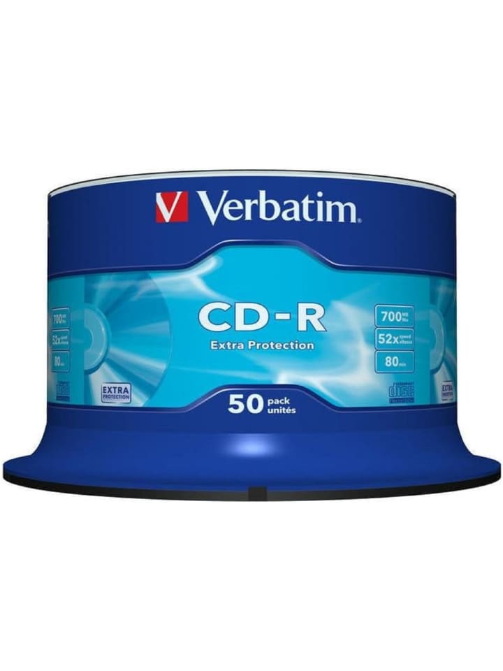 COFI 1453 Verbatim CD-R Medien 80Min/700MB/52x zuverlässige Datensicherung in Blau günstig kaufen onesize