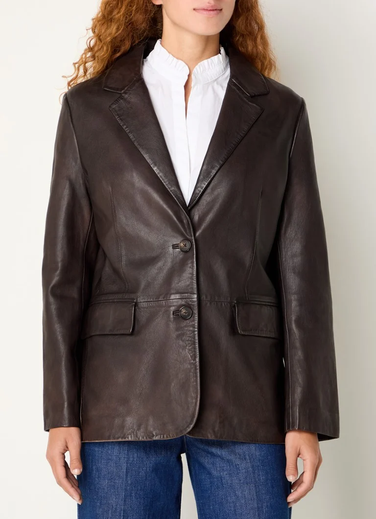 Gerard Darel Bea Blazer aus Lammleder mit aufgesetzten Taschen