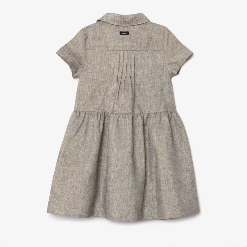 Robe chemise fille en toile dorée Catimini