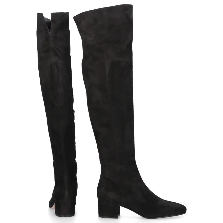 Gianvito Rossi - Stiefel ROLLING MID BOOT Veloursleder - schwarz