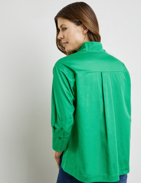 3/4 Arm Bluse mit Quetschfalte