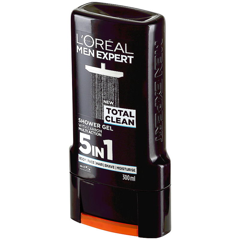 Loreal Dusjsåpe Men Expert 300 ml, Total Clean